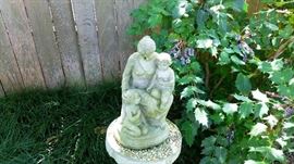 One of several yard statues