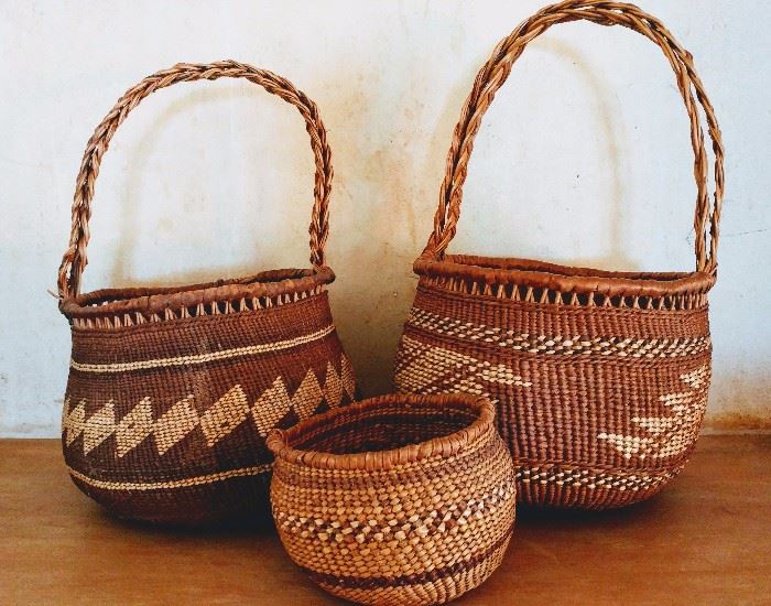 Islets tribe woven Indian baskets
