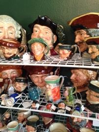 Huge selection of Toby mugs in assorted sizes