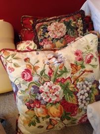 Some of the colorful and decorative pillows