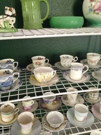 Great selection of cups & saucers