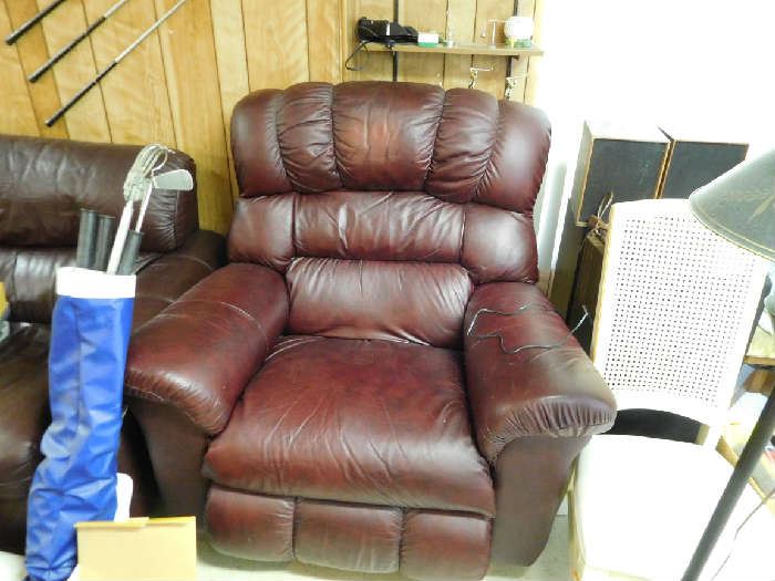 leather  lounge   chair