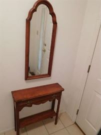 small  entry  table  and  mirror