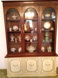 China cabinet filled with lovely selections