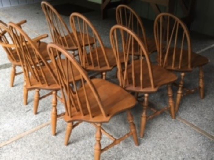 Vintage Windsor Chairs--8 total. One captains chair. Sold separately. 