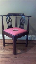 Chippendale Style Mahogany Corner Chair by HICKORY CHAIR CO. (2)