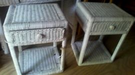 Wicker end tables