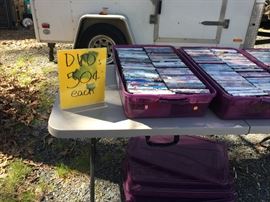DVDs. Over 700. $.50 ea. Deal on large quantities
