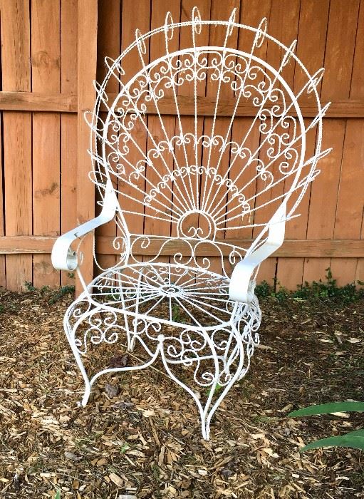 Painted wrought-iron chair