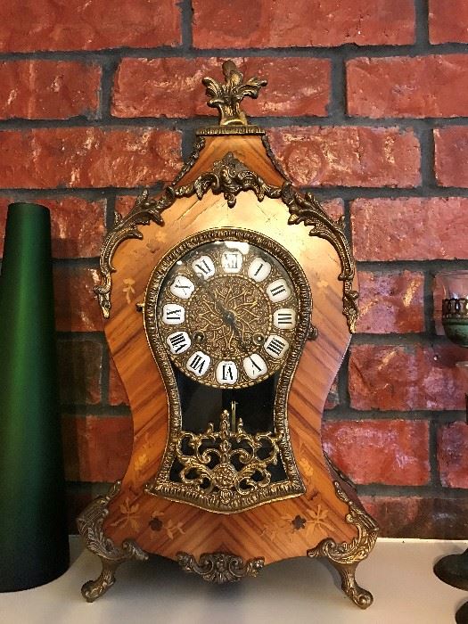 Burl wood clock