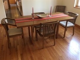 Danish Style Dining Room Set with 6 chairs