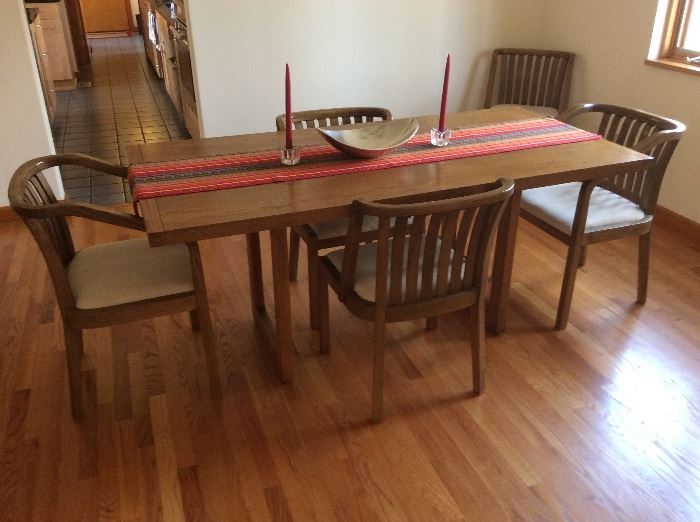Danish Style Dining Room Set with 6 chairs
