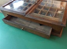 ESTER BROOK STEEL PENS, Antique Display Case