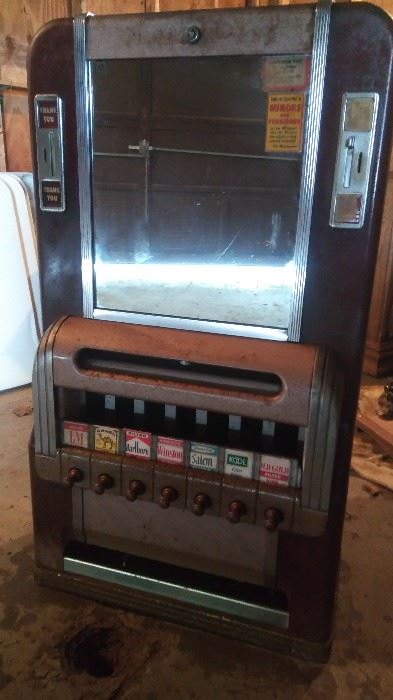 Vintage Cigarette Machine - base included but not shown.