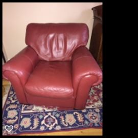 Top grain leather chair