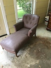 Just in from the family warehouse. Faux leather chaise lounge