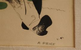 R. PRICE AFRICAN AMERICAN ARTIST 1940's