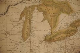 Rare~Antique First state~1805 John Cary Map Great Lakes~Kentucy~Virginia~Ohio