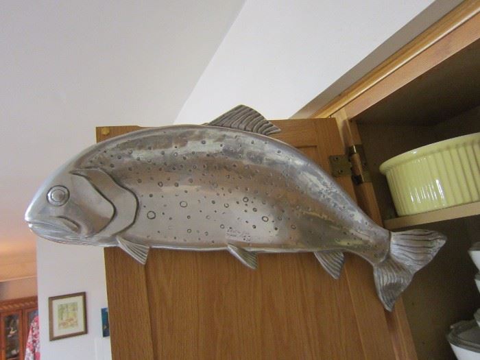 Bruce Fox Signed 22 1/2" Trout Platter