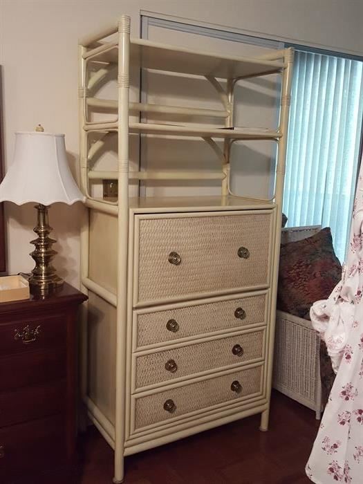 Right side etegere with drawers and drop down writing area. $200