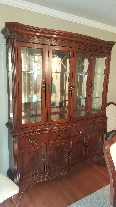 Havertys breakfront china cabinet