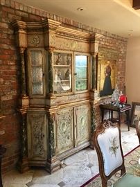 18th Century hand painted Venetian cabinet