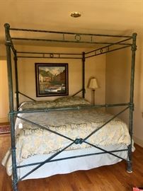 King Verdi wrought bed with like new Simmons Beautyrest mattress and box springs 