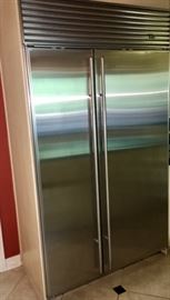 Subzero side by side stainless steel front refrigerator 