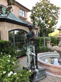 7' tall bronze lady fountain - there are two 