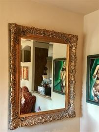 Large baroque gold mirror 