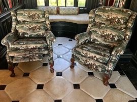 Pair of recliner chairs 