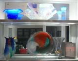 Many pieces blown art glass