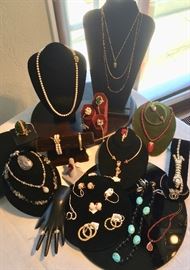 Part of Collection of Fine and Costume Jewelry