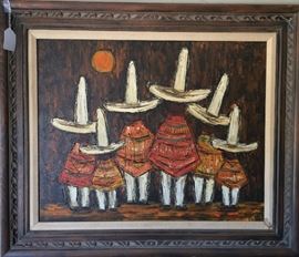 , 1970's Oil Painting by Long Beach Artist, K. Blaco