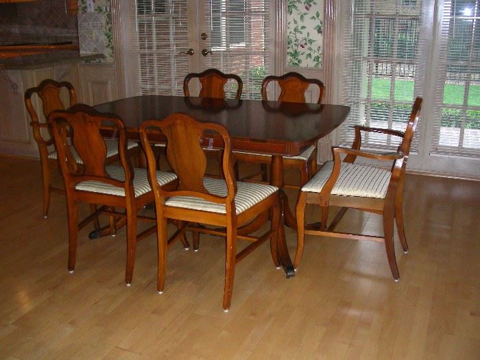 Dining table and chairs in eat-in kitchen