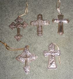 Sterling silver ornaments. ALL JEWELRY/STERLING ORNAMENTS ARE KEPT OFFSITE UNTIL THE MORNING OF THE SALE