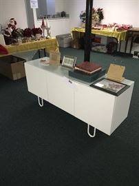 LONG WHITE TV CABINET