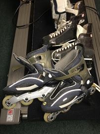 MENS ROLLERBLADES AND ICE SKATES