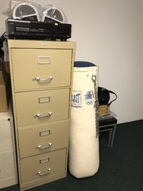 FILE CABINET AND PUNCHING BAG