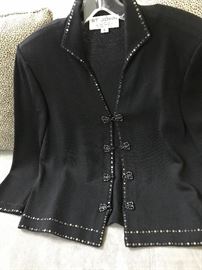 ST. JOHN KNIT BY MARIE GRAY-BLACK EVENING JACKET