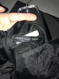 CARMEN MARC VALVO-BLACK EVENING DRESS