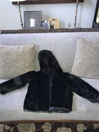 LEATHER AND FUR COAT