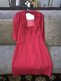 RICKIE FREEMAN / TERI JON PINK DRESS AND JACKET