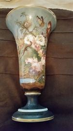 The best thing in the sale- You may not think so but I know so. Let me explain. French Opaline Baccarat Vase probably painted by Jean-Francois Robert Circa 1850.