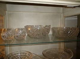 STUART GLASS SET, CUT CRYSTAL