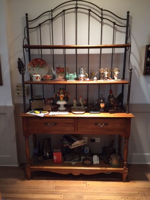 Thomasville Baker's Rack, very heavy with iron and wood with appraisal 