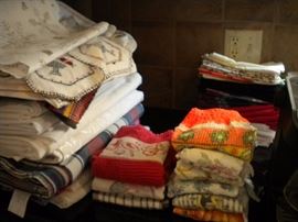 Table cloths, dish towels