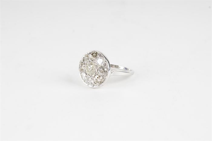 14K White Gold 1.97 CTW Diamond Ring: A 14K white gold 1.97 ctw diamond ring