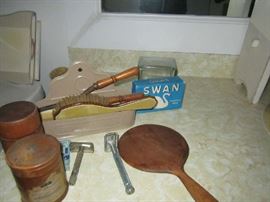 Vintage bathroom accessories