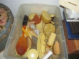 Lucite collection of vanity items